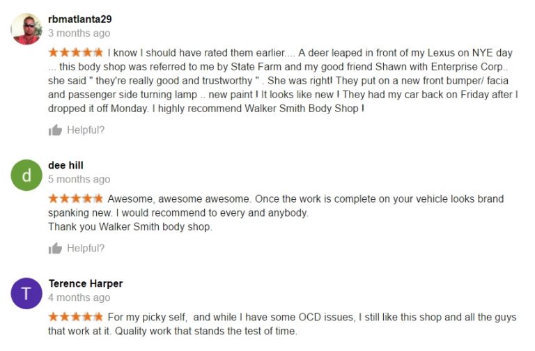 TopRated Collision and Body Repair Snellville Walker Smith